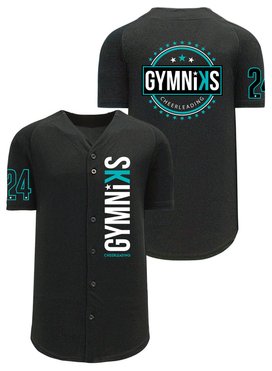 Gymniks Black Baseball Jersey