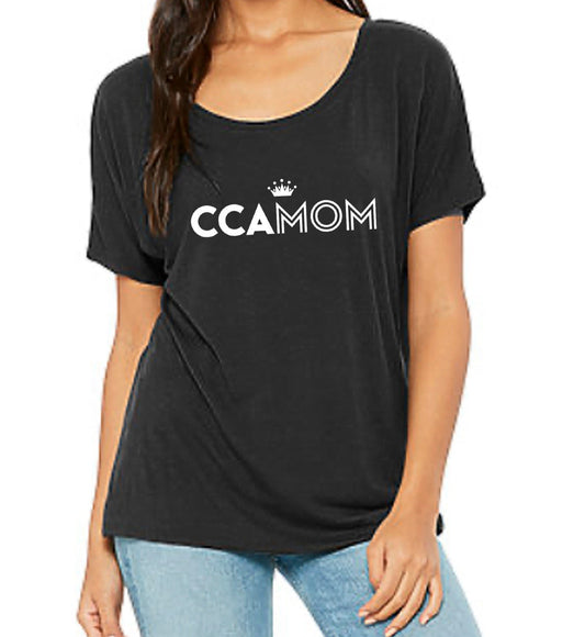 CCA Mom Black Scoop Tee