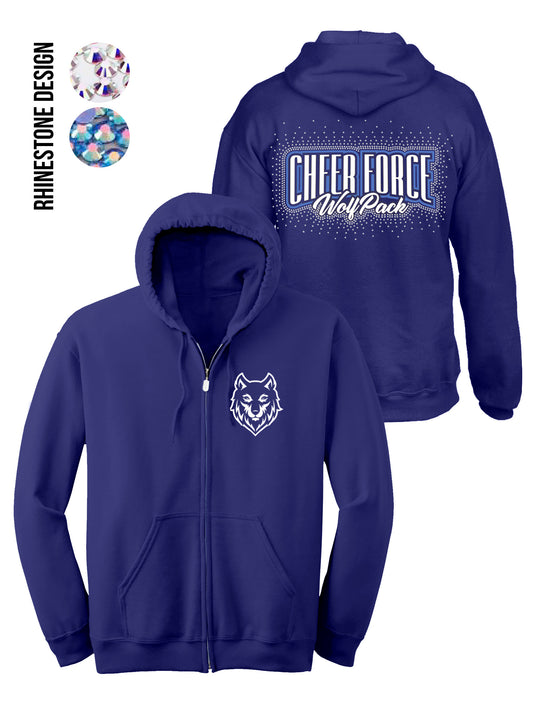 CheerForce Rhinestone Zip Hoodie